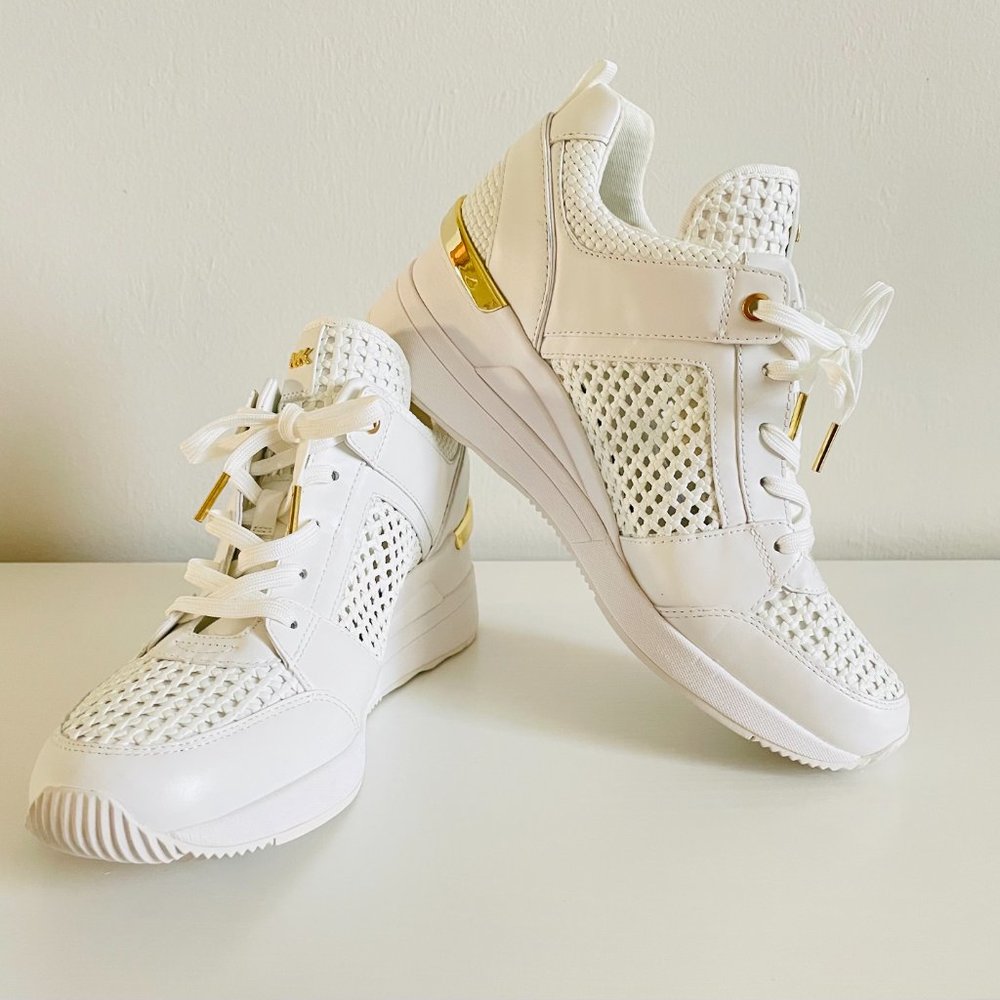 MICHAEL Michael Kors Georgie Leather Wedge Trainer